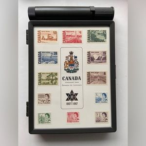 Canadian Confederation 1867 1967 Centennial Commemorative Stamp Box